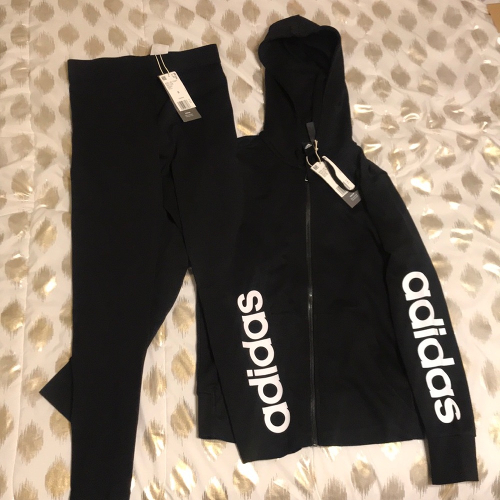BRAND NEW Adidas leggings and jacket set